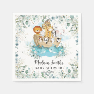 Noah's Ark Greenery Gender Neutral Baby shower Servet