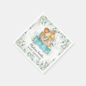 Noah's Ark Greenery Gender Neutral Baby shower Servet (Hoek)