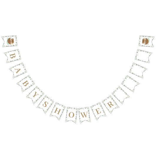 Noah's Ark Greenery Gender Neutral Baby shower Vlaggetjes (Alle)