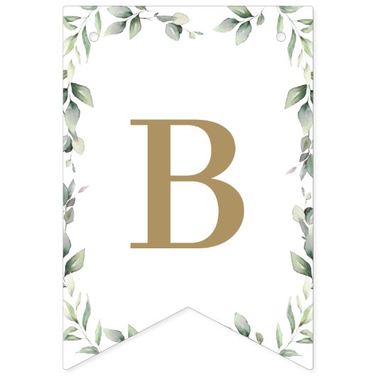 Noah's Ark Greenery Gender Neutral Baby shower Vlaggetjes (Tweede vlag)