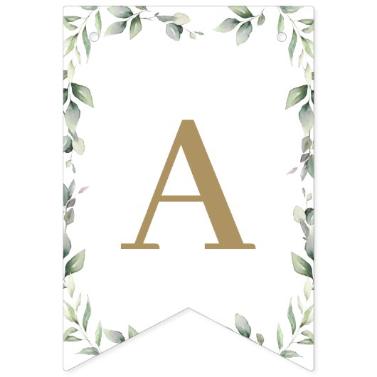 Noah's Ark Greenery Gender Neutral Baby shower Vlaggetjes (Derde vlag)