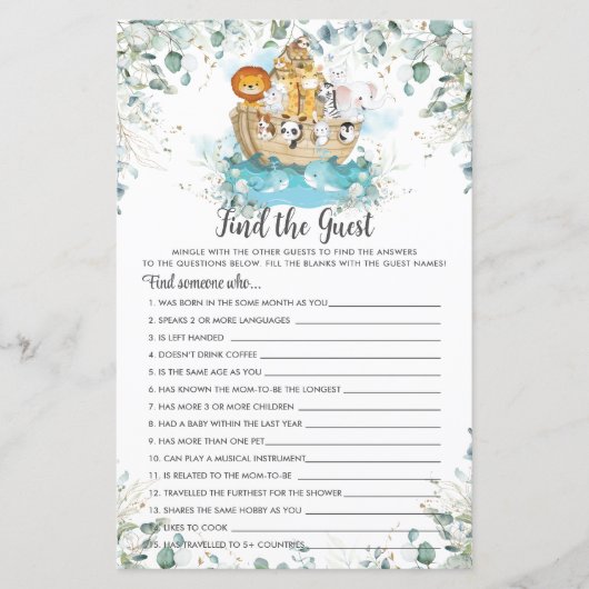 Noah's Ark Greenery vindt het spel met de gastscho (Voorkant)