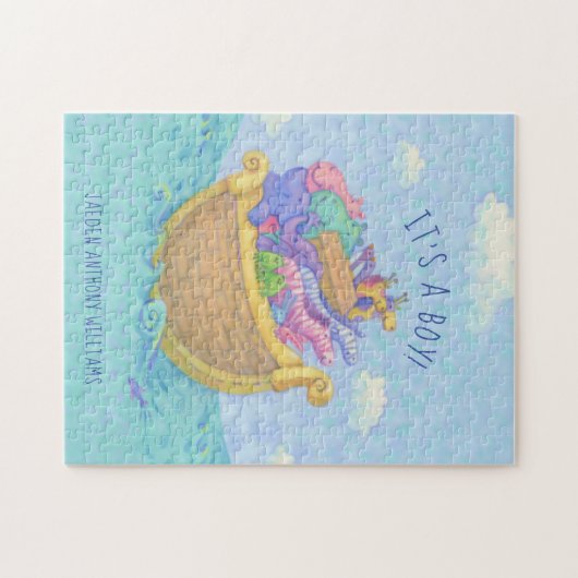 Noah's Ark Het is een jongen Legpuzzel (Horizontaal)