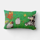 Noah's Ark illustratie Rainbow Funny Elephant Kussen (Achterkant)