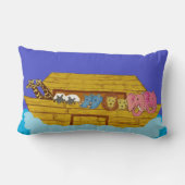 Noah's Ark illustratie Rainbow Funny Elephant Kussen (Achterkant)