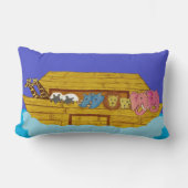 Noah's Ark illustratie Rainbow Funny Elephant Kussen (Voorkant)