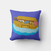 Noah's Ark illustratie Rainbow Funny Elephant Kussen (Voorkant)