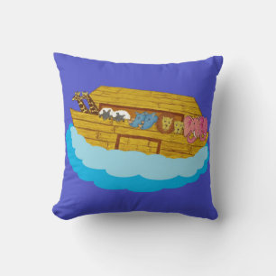 Noah's Ark illustratie Rainbow Funny Elephant Kussen