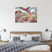 Noah's Ark, illustratie uit 'Brevis Narratio' Canvas Afdruk (Insitu (Slaapkamer))