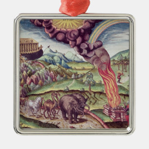 Noah's Ark, illustratie uit 'Brevis Narratio' Metalen Ornament