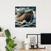 Noah's Ark in the Flood Christelijke Bijbelverhaal Poster (Thuiskantoor)
