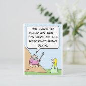 Noah's ark is voor Gods herstructureringsplan Briefkaart (Staand voorkant)