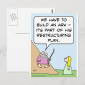 Noah's ark is voor Gods herstructureringsplan Briefkaart (Voorkant / Achterkant)