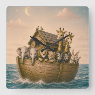 Noah's Ark Islamitische Peuterspeelzaal Vierkante Klok
