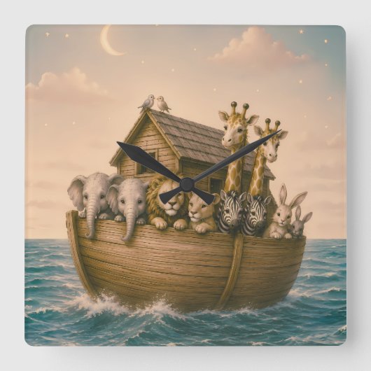 Noah's Ark Islamitische Peuterspeelzaal Vierkante Klok (Voorkant)