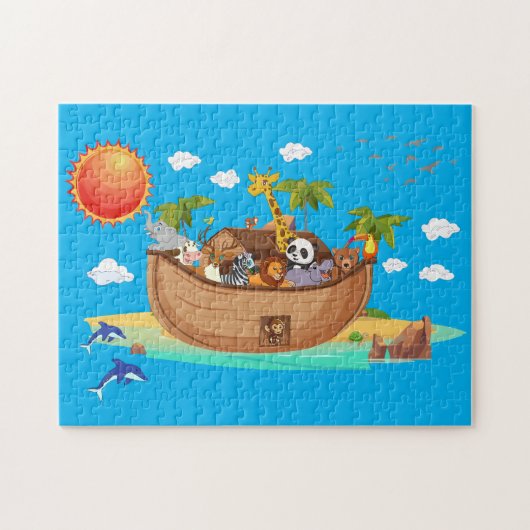 Noah's ark jigsaw puzzle legpuzzel (Horizontaal)