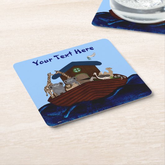 Noah's Ark Kartonnen Onderzetters (Schuin)
