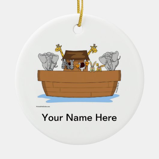 Noah's Ark Keramisch Ornament (Voorkant)