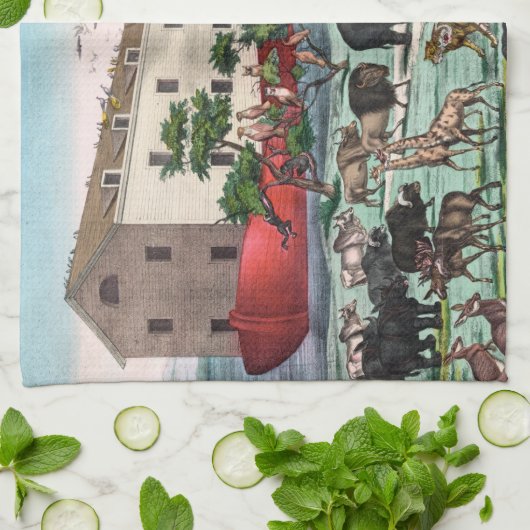 "Noah's Ark" keukenhanddoek (Gevouwen)
