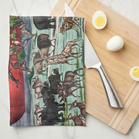 "Noah's Ark" keukenhanddoek (Quarter Fold)