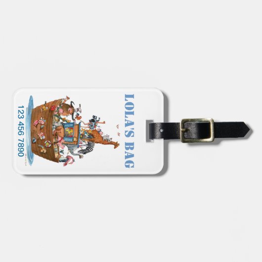 Noah's Ark Kinder Luggade Label Bagagelabel (Voorkant horizontaal)