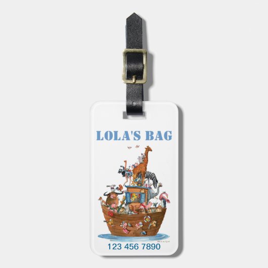 Noah's Ark Kinder Luggade Label Bagagelabel (Voorkant verticaal)