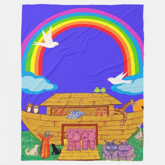 Noah's Ark, kwekerij / Kinder regenboog Ark Deken (Voorkant)