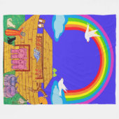 Noah's Ark, kwekerij / Kinder regenboog Ark Deken (Voorkant (Horizontaal))