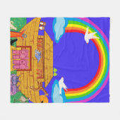 Noah's Ark, kwekerij / Kinder regenboog Ark Deken (Voorkant (Horizontaal))
