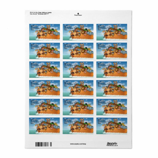 Noah's Ark Label (Full Sheet)