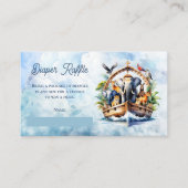 Noah's Ark Leuke Dieren Baby shower Luier Raffle Informatiekaartje (Voorkant)