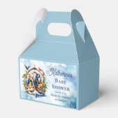Noah's Ark Leuke Dieren Blauwe Jongen Baby shower Bedankdoosjes (Voorkant Zijde)