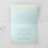 Noah's Ark Leuke Dieren Blauwe Jongen Baby shower Bedankkaart (Binnen)