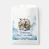 Noah's Ark Leuke Dieren Blauwe Jongen Baby shower Bedankzakje (Voorkant)