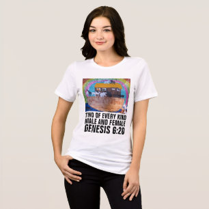 NOAH'S ARK MALE & VROUW CHRISTELIJK T-SHIRT