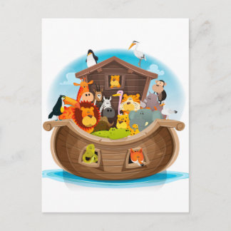 Noah's ark met Oerwouden dieren Briefkaart