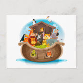 Noah's ark met Oerwouden dieren Briefkaart (Voorkant)