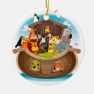 Noah's ark met Oerwouden dieren Keramisch Ornament