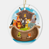 Noah's ark met Oerwouden dieren Keramisch Ornament (Links)