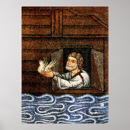 Noah's Ark Mosaic - Circa 1200 - Artist onbekend Poster (Voorkant)