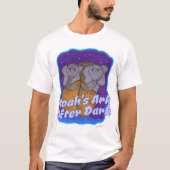 Noahs Ark na Dark Funny Cartoon T-shirt (Voorkant)