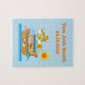 Noah's Ark Name and Geboortedate Personalized Legpuzzel (Horizontaal)