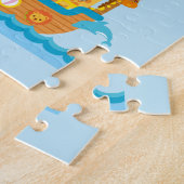 Noah's Ark Name and Geboortedate Personalized Legpuzzel (Zijkant)