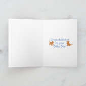 Noah's Ark New Baby Boy Card Kaart (Binnen)