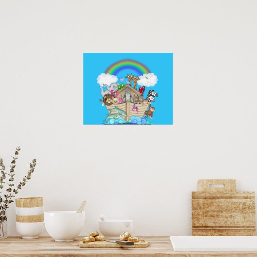 NOAHS ARK NURSERY DECORATION Poster (Keuken)