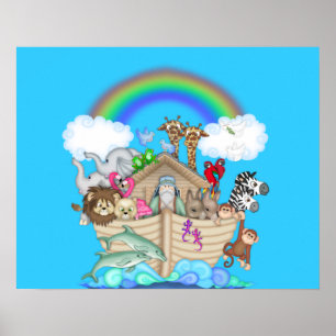 NOAHS ARK NURSERY DECORATION Poster