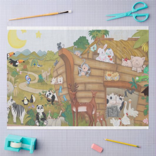 Noah's Ark Nursery Decoupage Tissuepapier (Craft)