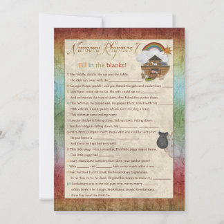 Noah's Ark Nursery Rhyme Baby shower Games