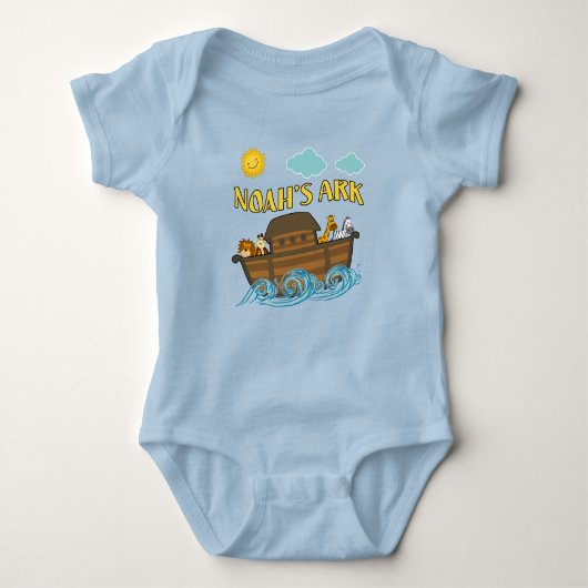 Noah's Ark One Piece Sleeper Button Romper (Voorkant)