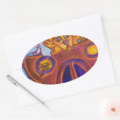 Noah's Ark Ovale Sticker (Envelop)